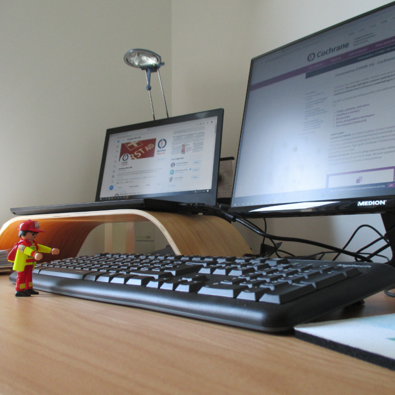 Picture of Lego person and computer