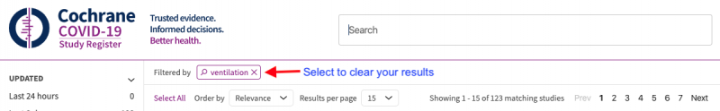 Clear search