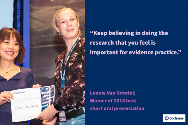  2018 Award Winner, Leonie Van Grootel